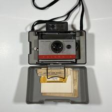 Vintage Polaroid Gray Automatic 104 Land Camera W/ Papers Untested