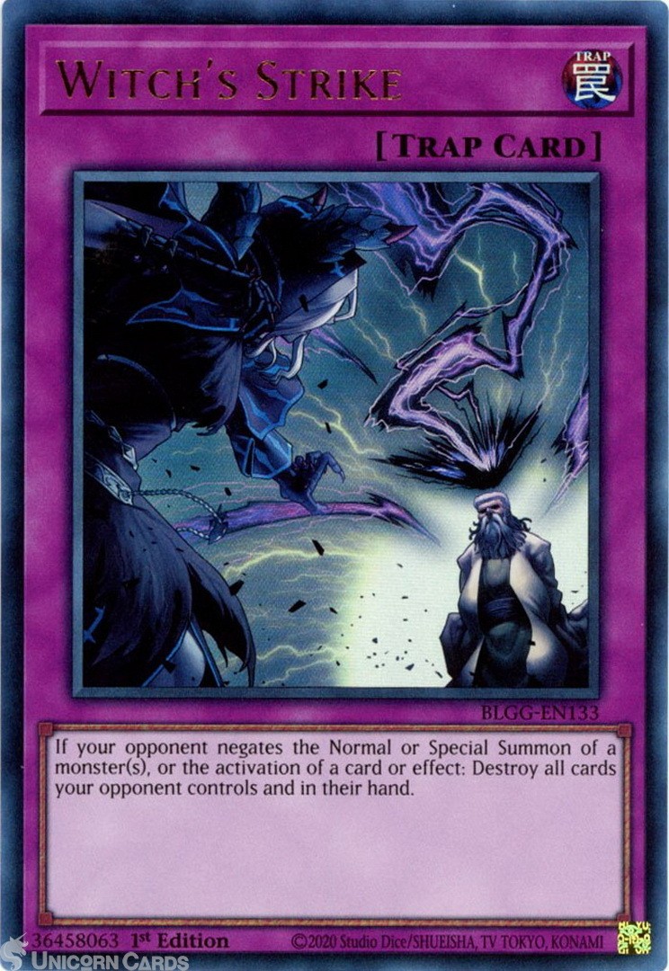 BLGG-EN133 Witch's Strike : Ultra Rare 1st Edition Mint YuGiOh Card