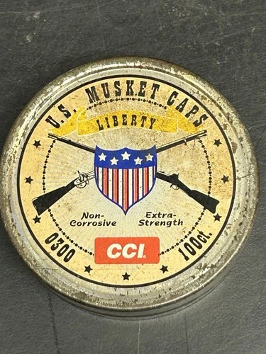 Rare HTF CCI Model 0300 FULL Musket Cap Tin NOS (O21)