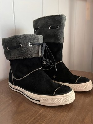 Converse Womens All Star Chuck Taylor Andover Boots Black Suede 517429 Size 8 