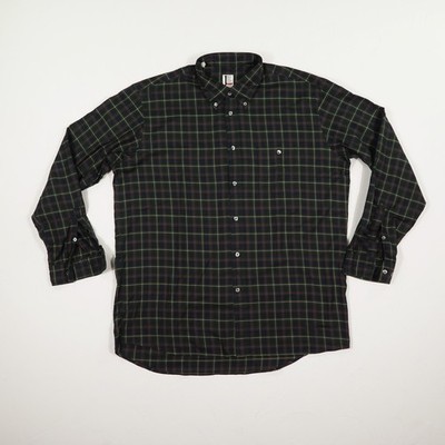 Jacques Britt Herren Hemd Gr. L Mehrfarbig Kariert Langarm Button-Down Regular F