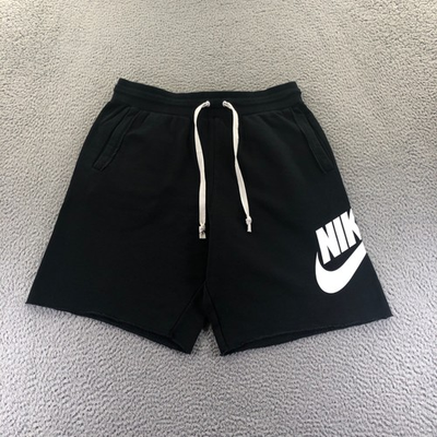 #ad Nike Shorts Mens Medium M Black Club Alumni French Terry Athletic Drawstring Gym $27.99