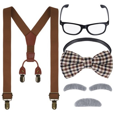 Kids Old Man Costume 100 Day of School Grandpa Costume for Boys 1920s Old Man...