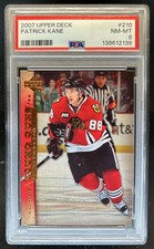 2007-08 Upper Deck Patrick Kane Rookie Young Guns RC #210 Blackhawks PSA 8