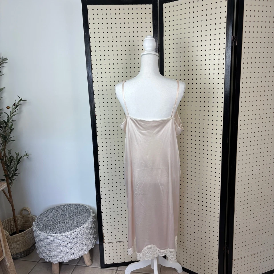 Camisón vintage Vanity Fair rosa suave vestido sin mangas Plus 2XL / 42 femenino Foto 2 de 4