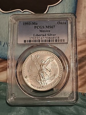 1993 Libertad Pcgs Ms 67 Mexico Silver 1 Oz .999 | eBay