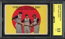 1959 TOPPS #543 ROBERTO CLEMENTE BILL VIRDON MBA 3.5 VG+ 549641 (KYCARDS)