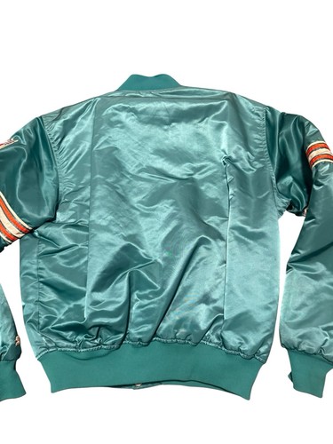 Vintage 80s MIAMI DOLPHINS NFL Pro Line Starter Satin Bomber Jacket USA XL - Picture 8 of 24
