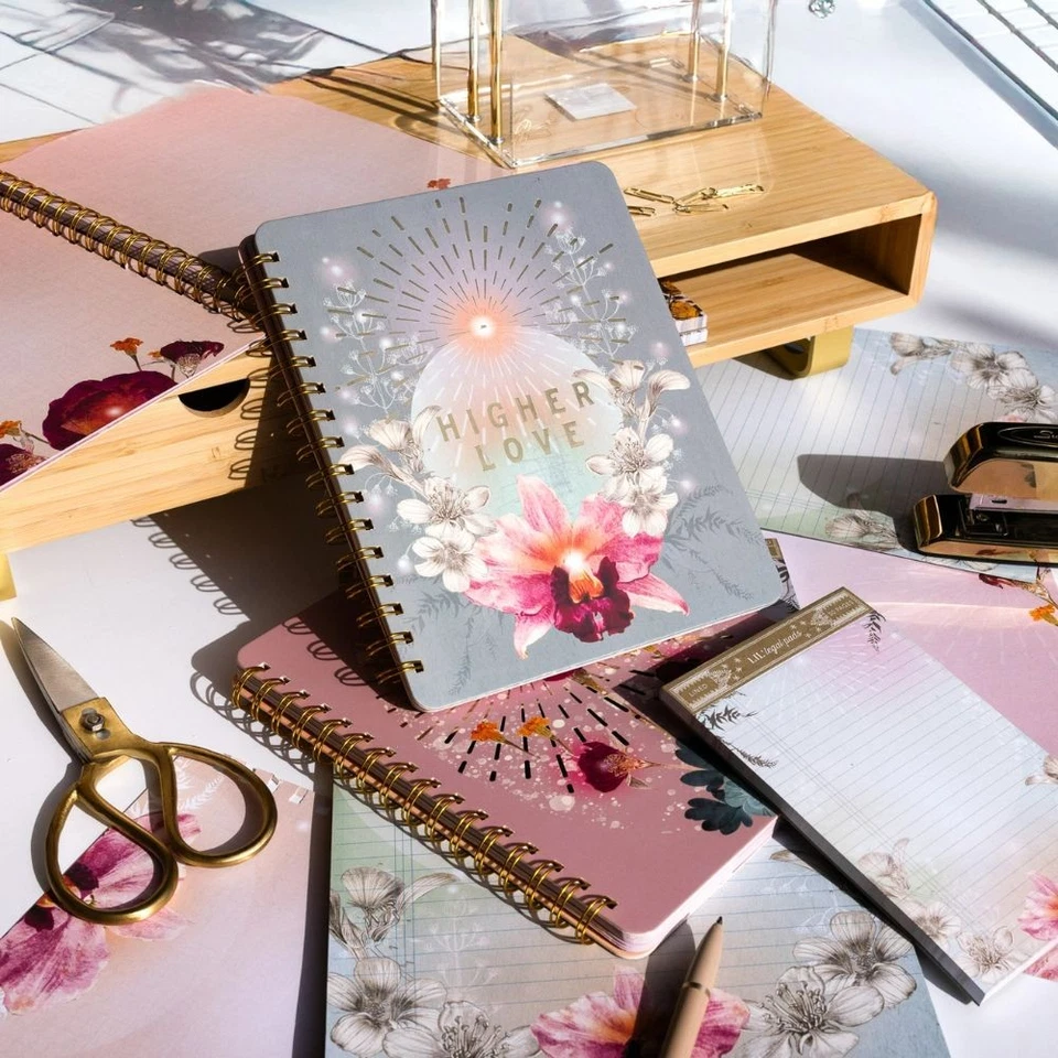 Papaya Art E6 Spiral Hardcover Notebook, Higher Love Floral, 7” x 9” x 1” DP026 - Image 3 of 4