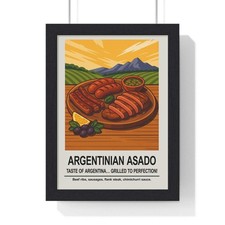Argentinian Asado Poster | Kitchen Wall Art | BBQ Food Print Wall Art Print