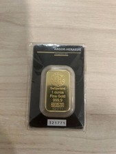 Agor-Heraeus Switzerland 1 Ounce Fine Gold.9999 3500.00 per troy oz