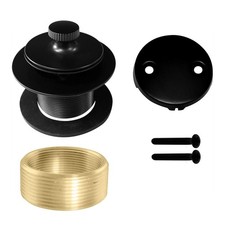 Westbrass 1.5" Dia Twist  Close Bathtub Trim Set w/ Faceplate, Black Open Box 