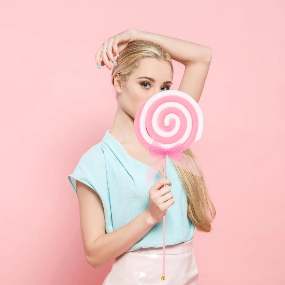 10 Piezas Jumbo Caramelo Foto Accesorios Grande Piruleta Decoraciones para Fiesta Boda P... Foto 3 de 4