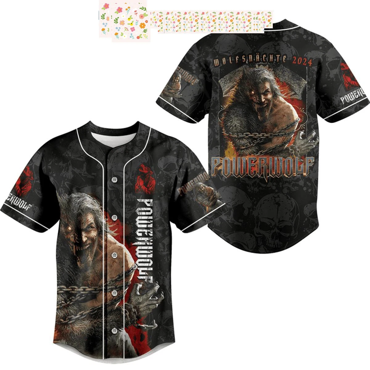 Powerwolf Venom of Venus Personalized Baseball Jersey