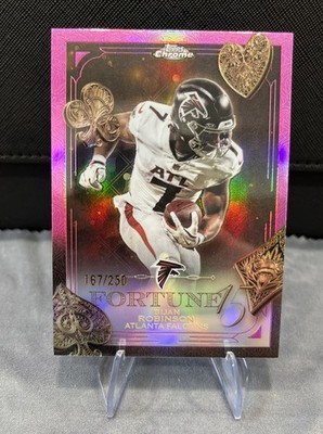 2025 Topps Chrome - Fortune 15 Bijan Robinson #F15-14 Pink Refractor /250