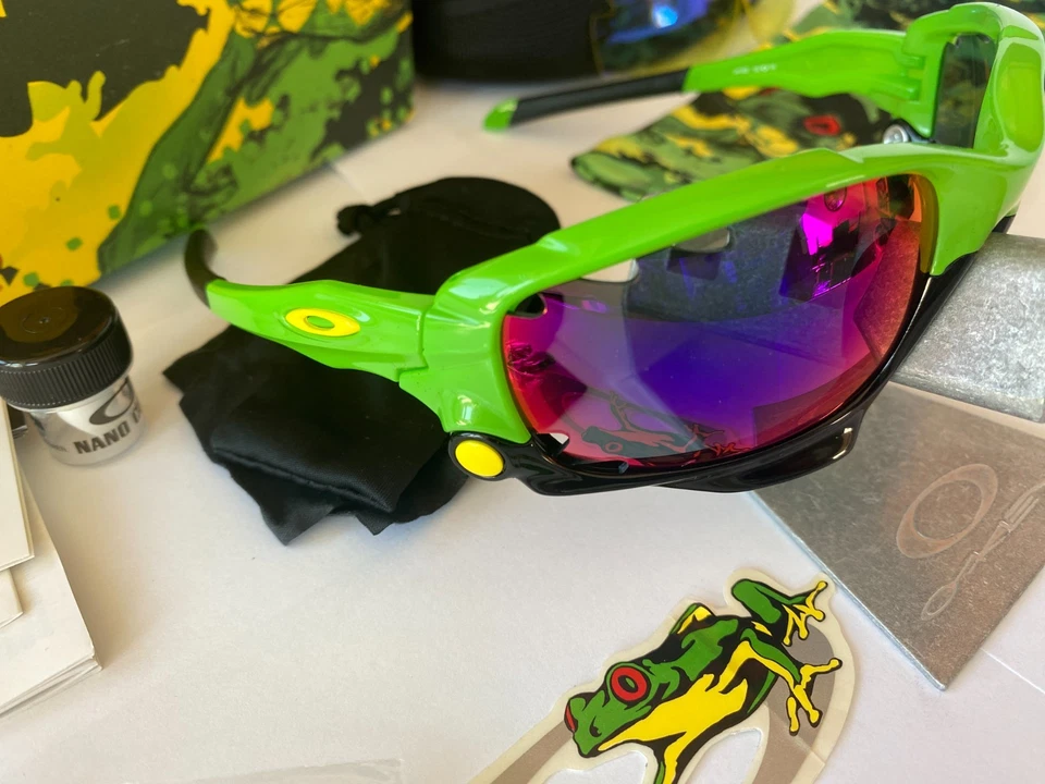 Novo Óculos de Sol Oakley Jawbone Jupiter Camuflado Verde +Vermelho Irídio + Amarelo 24-255 - Imagem 4 de 4