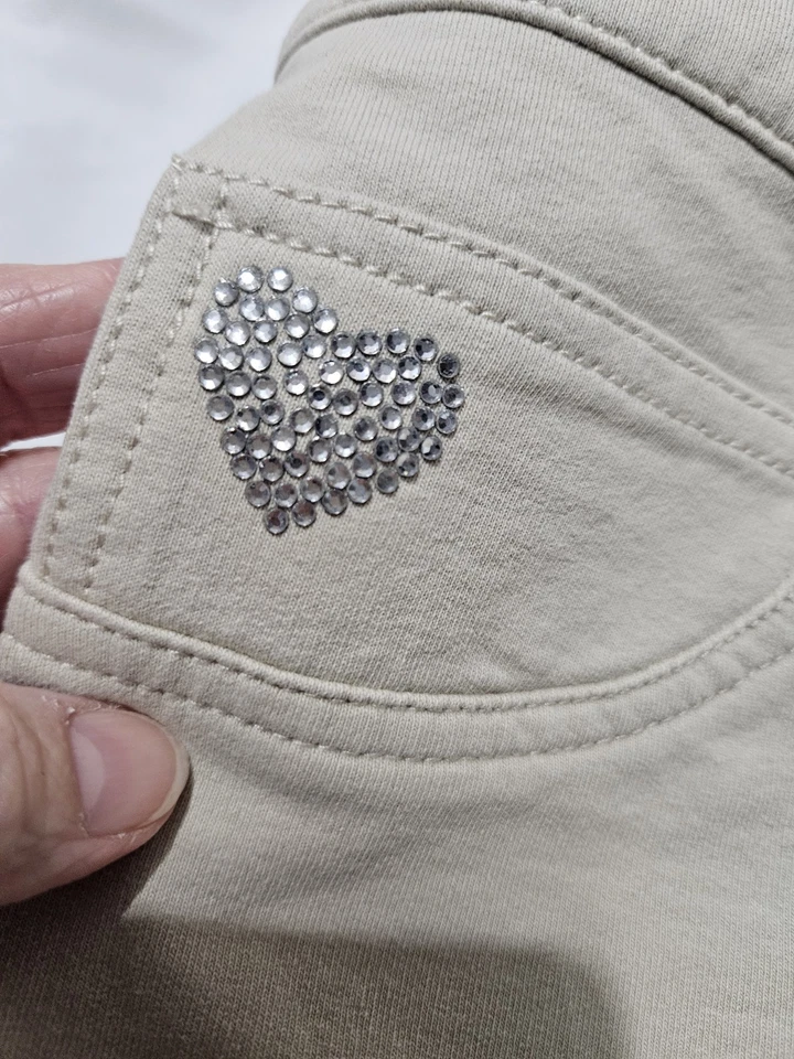 QUACKER FACTORY MUJER NUEVO BEIGE ALGODÓN BL TIRAR EN ESTRÁS CROP TALLA 3X Foto 3 de 4