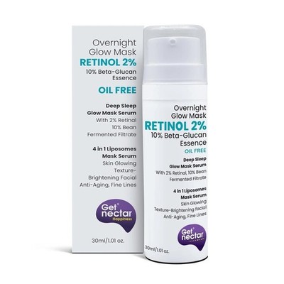 Get Nectar Happiness Overnight Glow Mask Nachtserum 2% Retinol (ölfrei) - 50ml