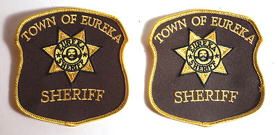 Eureka Sheriff  4''  Uniform/Costume Patch Set of 2- Mailed from USA (EUPA-01)