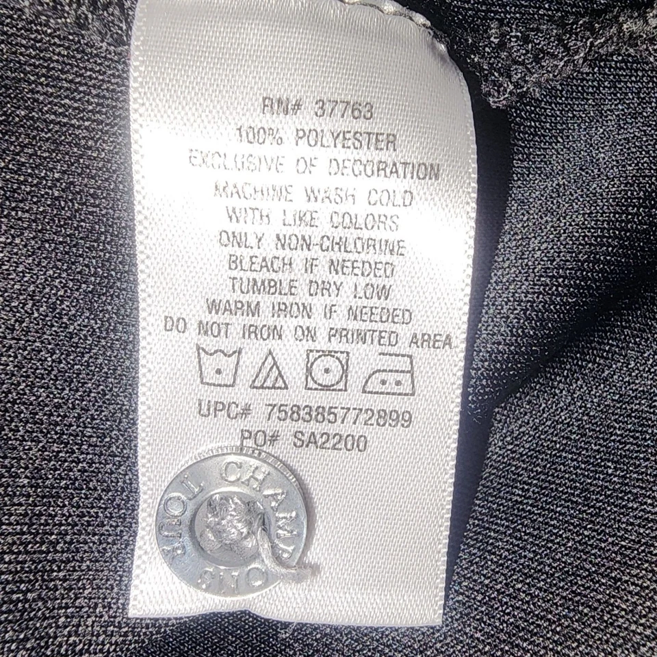 Champions Tour Polo Golf Shirt Mens XXL Black with Diamond Design Short Sleeve - Image 4 of 4