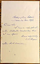 Autographed Letter Signed - William Cullen Bryant -America's First Poet Laureate