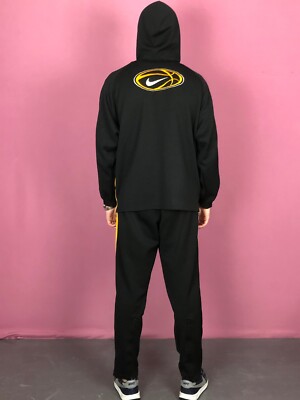 90s Nike Basketball Vintage Men's Tracksuit Set - M Black Zip