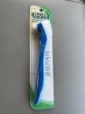GUM Denture Brush, Flat Bristled Head, for Removable Dentures and Acrylic Retain