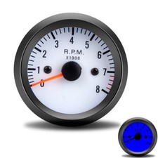 2 52mm Tachometer 0-8000rpm Tach Gauge Meter Car Truck Motorcycle 12v Blue Led