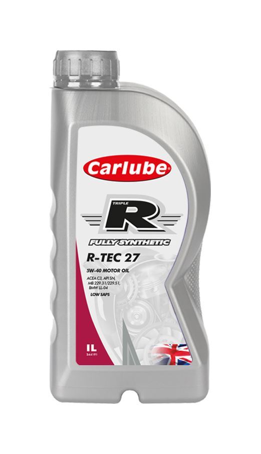 Carlube Engine Oil Triple R 5W40 C3 Low Saps Fully Synthetic RTEC 27 1L