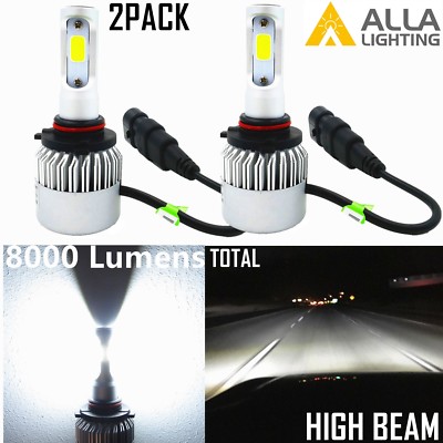 Alla Lighting 8000lm CSP Xenon White LED Bulb Lamps, H11,H8,H9,H16