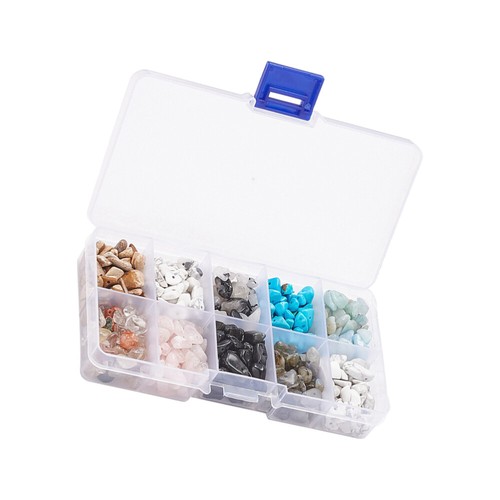 Natural Tumbled Gravel Drilled Gemstone Chips - Picture 4 of 12