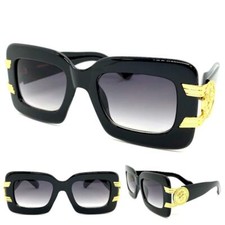 Classic Retro Hardcore Hip Hop Rapper Style SUN GLASSES Thick Square Black Frame