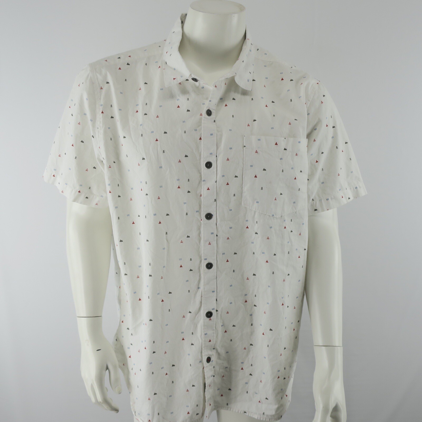 Iron and Resin Freedom Riders Short Sleeve Button Up Shirt Mens XL