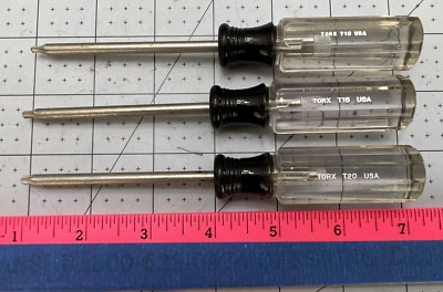 Craftsman Torx Screwdriver, made in USA (T10, T15, T20) - 3 pcs AS SHOWN