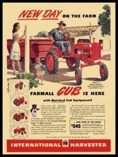 1947 IH Farmall Cub Tractor Introduction NEW METAL SIGN: 9 x 12" Ships Free