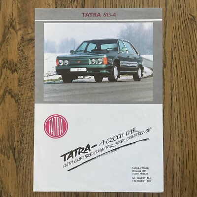 1993 TATRA 613 613-4 V8 LIMOUSINE RARE LARGE SEDAN CZECHOSLOVAKIA  BROCHURE