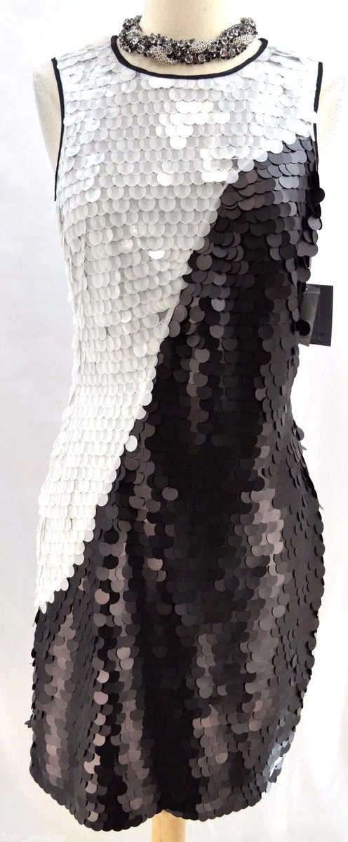 andrew marc sequin dress $188 NWT MARC NEW YORK BY ANDREW MARC Sz6 SEQUINED SLEEVELESS SHEATH DRESS MULTI