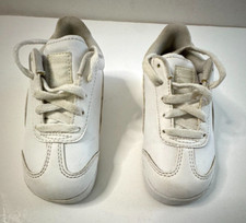 PUMA ROMA Basic Toddler Kids All White Sneakers Size 8C