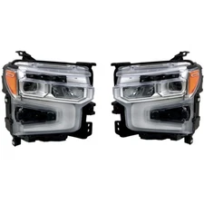 Headlights Chrome Right&Left Side LED For Chevy Silverado 1500 LTZ/RST 22 23 24