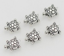 100Pcs Tibetan Silver Turtle Charms Pendant For Jewelry Making Craft