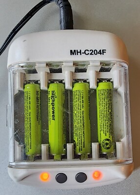 PowerEx MAHA MH-C401F Class 2 Battery Charger, AC Adapter & 4-AAA Batteries 