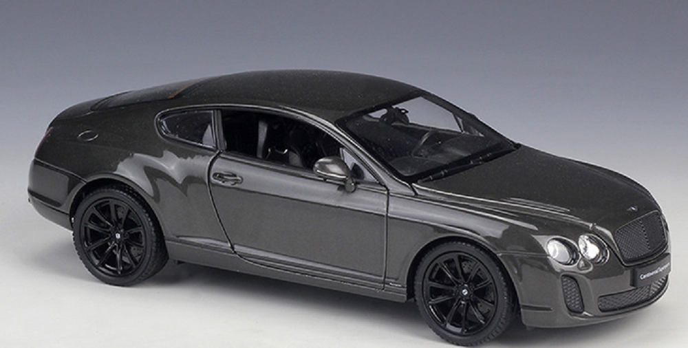 Welly 1:24 Bentley Continental Supersports Diecast Model Racing Car Gray NIB