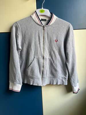 FRED PERRY SWEATSHIRT DAMEN WOMAN GRAU GREY FP-202