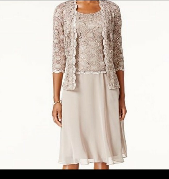 r&m richards champagne dress Womens Formal Dress Size 6, 8 R&M Richards Champagne Beaded Waist Evening Gown