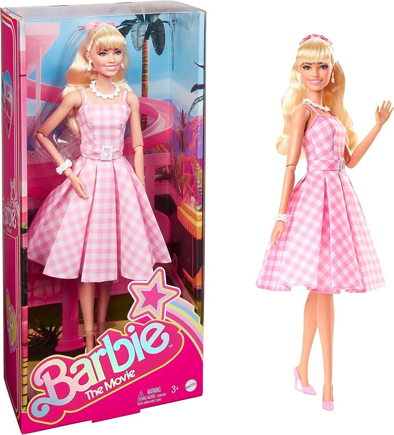 Vestido Barbie Xadrez Rosa Pink Filme Retro Gode Luxo 2023