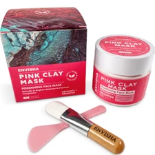 Pink Clay Facial Mask Porefining Cleanse Brightening Skin Facial Mask 120g