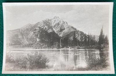 c1910's RPPC Cascade Mt. Mountain Banff Real Photo Postcard Canadian Pacific