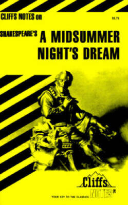 Shakespeares A Midsummer Nights Dream (Cliffs Notes) - Paperback - ACCEPTABLE