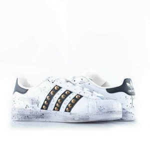 superstar bianche con borchie