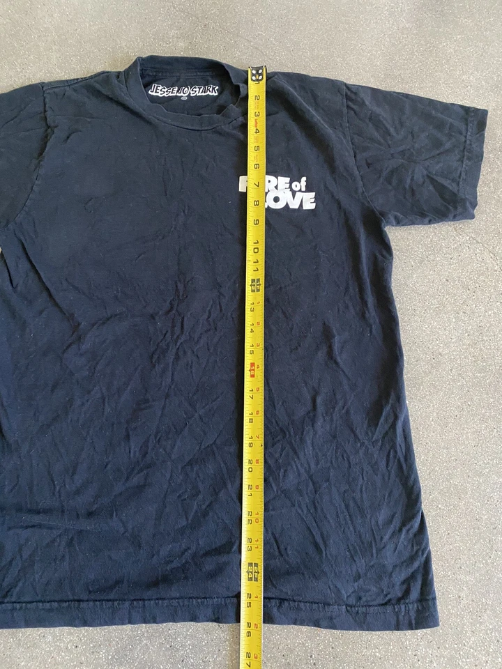 Jesse Jo Stark Fire of Love black T-shirt men's M — 第 4/4 张图片